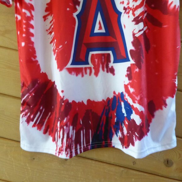 Anaheim Angels Tie Dye Polyester T-shirt By Draft Kings Mens XL New MLB Baseball - Picture 3 of 7